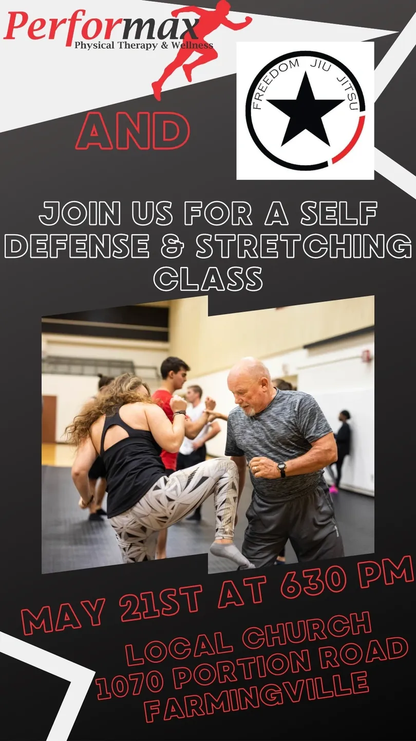 A group of people in the gym practicing self defense.